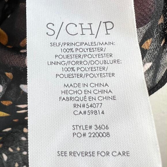 NWOT Cabi Cluster Cami Cosmic Floral Print Small Sheer Lined Vamp Whimsigoth - Picture 5 of 7